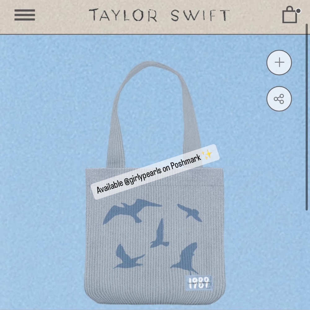 1989 (Taylor's Version) Corduroy Tote Bag Taylor Swift Tote Bag Official Merch - Picture 7 of 7